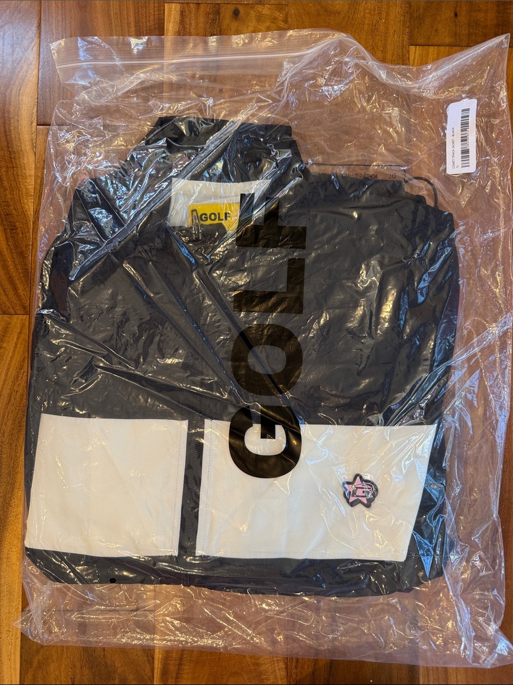 Golf Wang Black & White Colorblock Jersey Jacket with Comet Patch